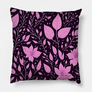 pink flowers pattern design Pillow