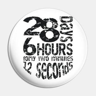 28 days 6 hours 42 minutes 12 seconds Pin