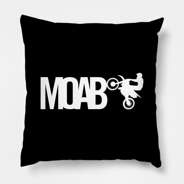 Moab Utah Offroad Extreme Motocross Pillow by hobrath