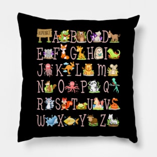 Back to School Kergarten Teacher ABCs  Alphabet Pillow