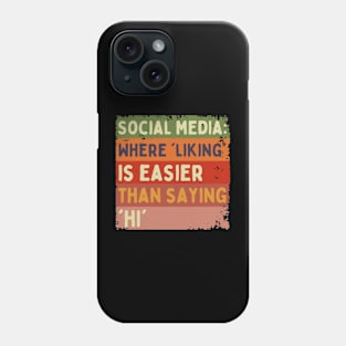 Sarcasm on Social Media - Truth with a Twist - Retro Style Phone Case