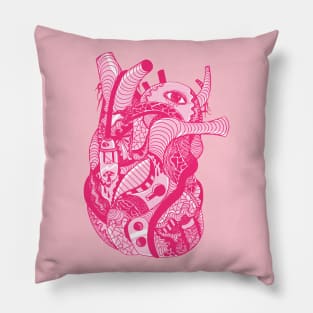 Pink Light Heart Pillow