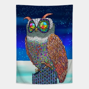 The Mechanical Night Owl Tapestry