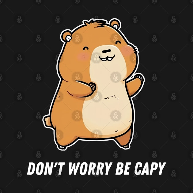 Don't Worry Be Capybara Puns Kids Rodent Kawaii by JB.Collection