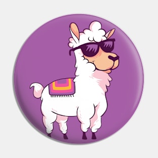 Cool Llama with Sunglasses Pin