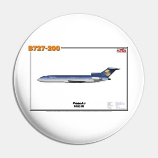 Boeing B727-200 - PrideAir (Art Print) Pin