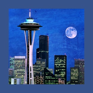 Blue Seattle Space Needle T-Shirt