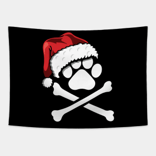 Dog Paw In Santa Hat Christmas Gift For Pet Lover Tapestry