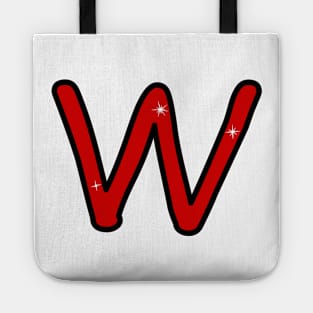 Letter W. Name with letter W. Personalized gift. Abbreviation. Abbreviation. Lettering Tote