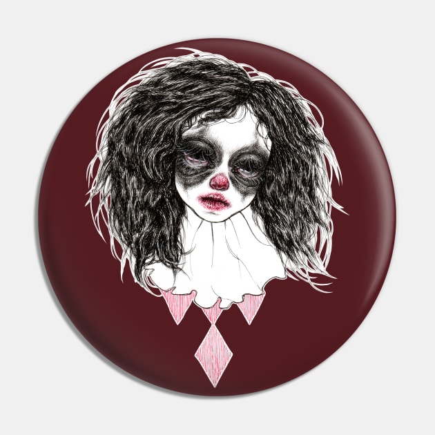 Creepy Clown Pin by Faded Iris