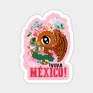 Bandera de Mexico Kawaii Magnet