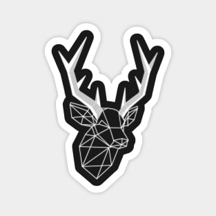 Geometric Light line Stag Low-poly Head Magnet