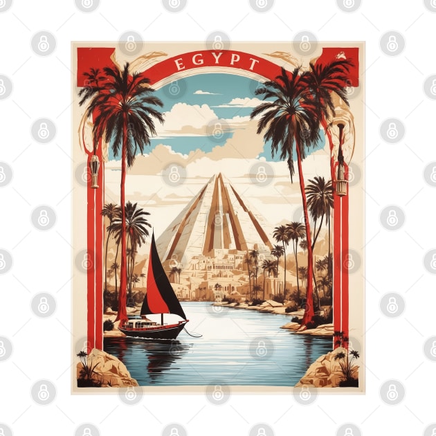 The Nile River Egypt Vintage Poster Tourism by TravelersGems