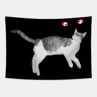 strange cat Tapestry