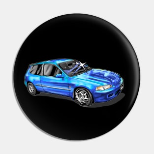 CIVIC BLUE CAR Pin