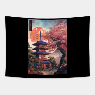 Tardis in Japan Tapestry