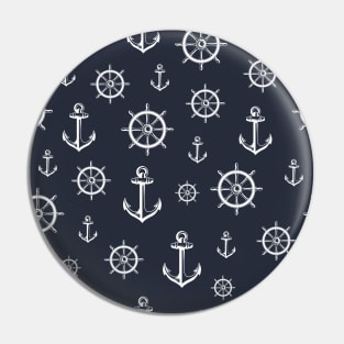 Anchor Wheel Maritim nautical seamless pattern Pin