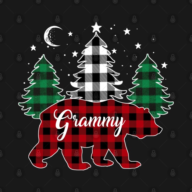 Grammy Bear Buffalo Red Plaid Matching Family Christmas by Marang