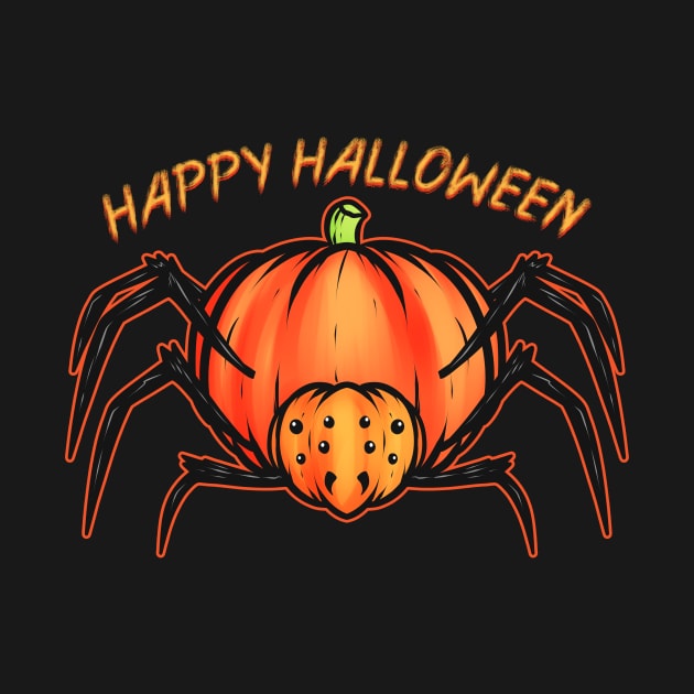 Spider Pumpkin Demon Happy Halloween by SinBle