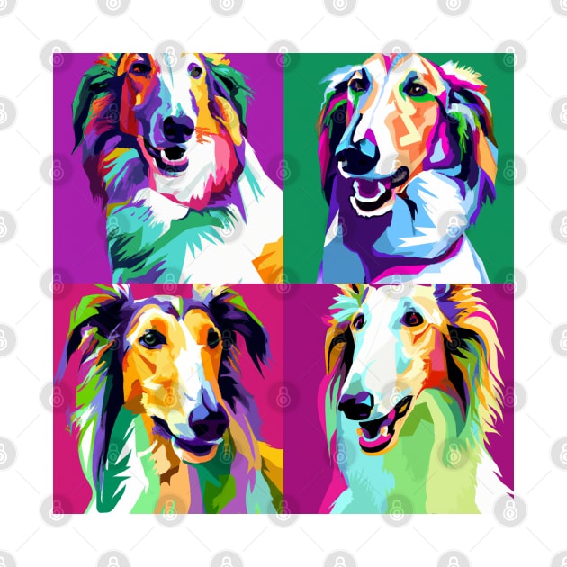 Borzoi Pop Art - Dog Lover Gifts by PawPopArt