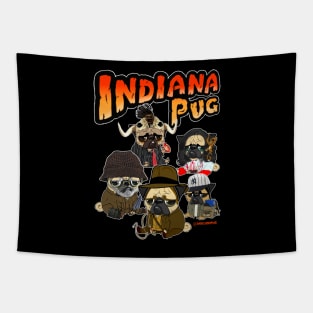 INDIANA PUG Tapestry