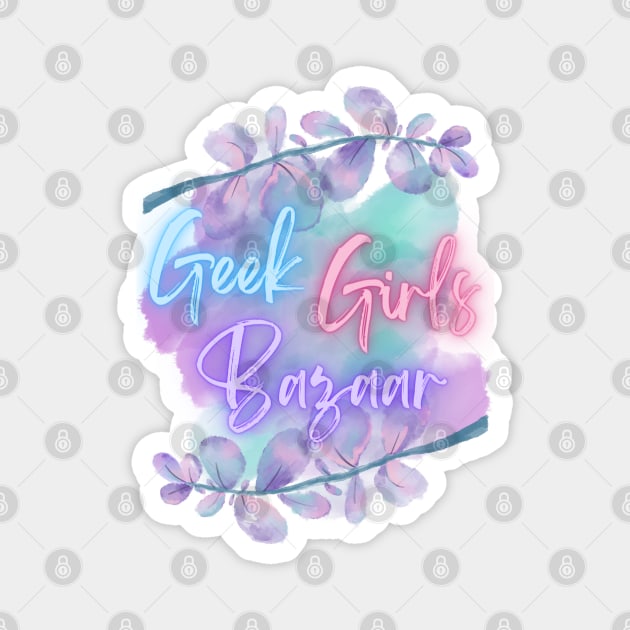 Geek Girls Bazaar Floral Logo - Official Merch Magnet by GeekGirlsBazaar