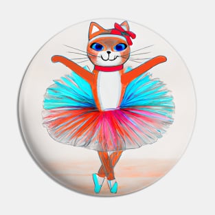 Cat Ballerina, Cat Dancer, Cute, Fun, Dance Cat Pin