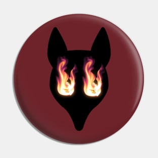 Fox Flames Pin