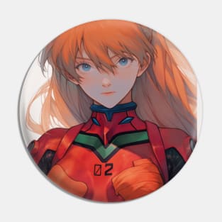 Asuka Langley Soryu - Evangelion Art Pin