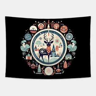 Deer in Ornament, Love Deers Tapestry