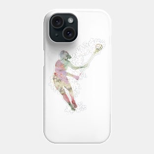 Girl Lacrosse Player | Watercolor Silhouette Sport Gift Phone Case