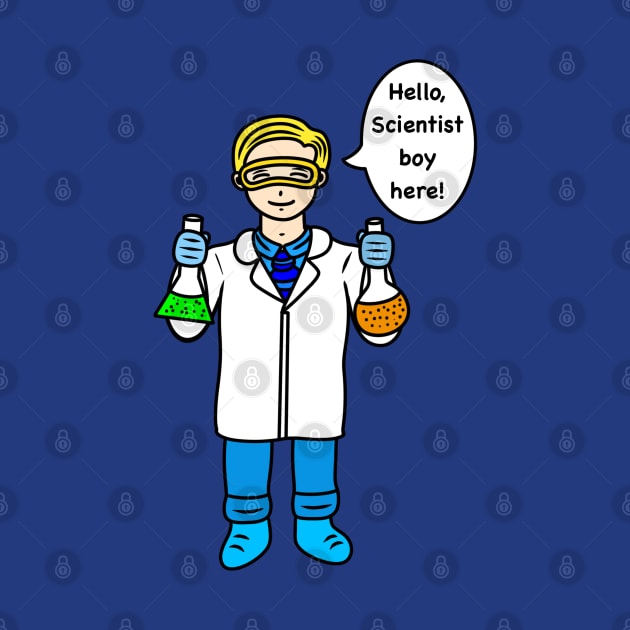 Cute cartoon scientist boy by Andrew Hau