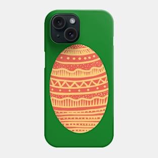 The red and yellow decorated easter egg, version 3 Phone Case