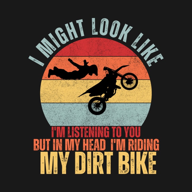 cool retro sunset dirt bike Offroad motocross lovers by mourad300