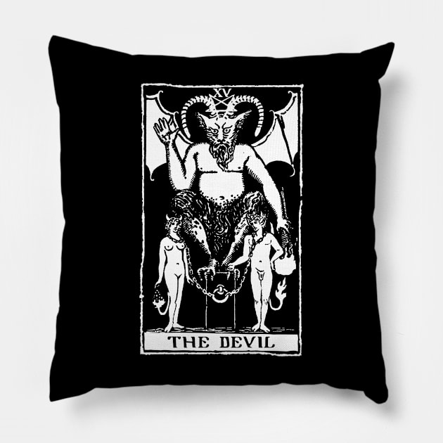 The Devil XV Pillow by KewaleeTee