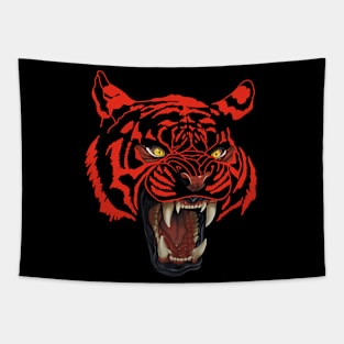 Red exotic tiger Tapestry