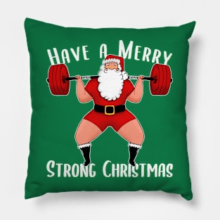 Squat Santa Training Squats with Santa for Lifting lovers Gym design Pillow