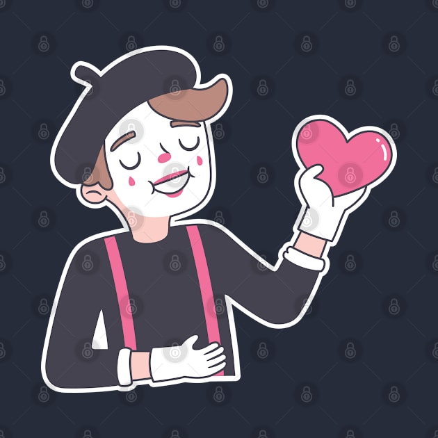 Cute Mime Heart My Heart by rustydoodle