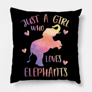 Just a girl who loves elephants Pillow