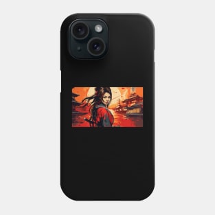 Female Samurai - Design 11 Phone Case