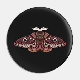 Moth sticker brown Pin