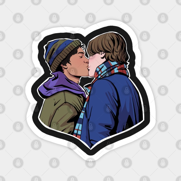 Wilhelm and Simon kissing | Young Royals fanart Magnet by crisshasart