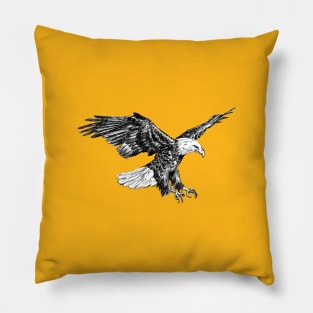 Bald Eagle Sketch Pillow