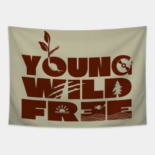 Young Wild and Free - Light Theme Tapestry