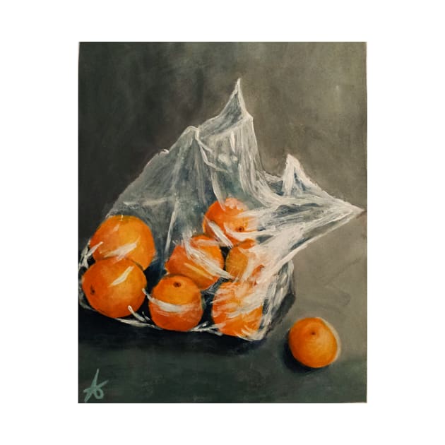 Oranges in a bag by andjicu