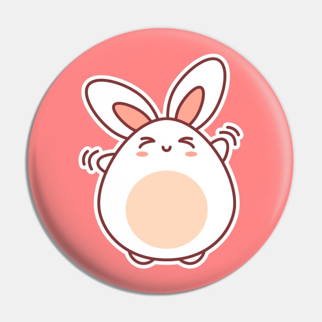 Happy Kawaii Rabbit Pin by soyluigo