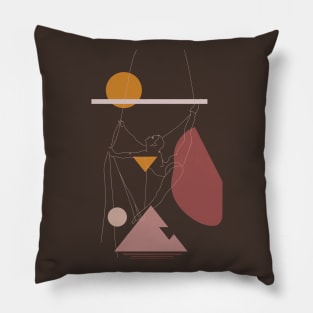 Aerialist Minimal Art Pillow