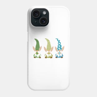 Cute Three easter gnomes with bunny ears holding eggs Phone Case