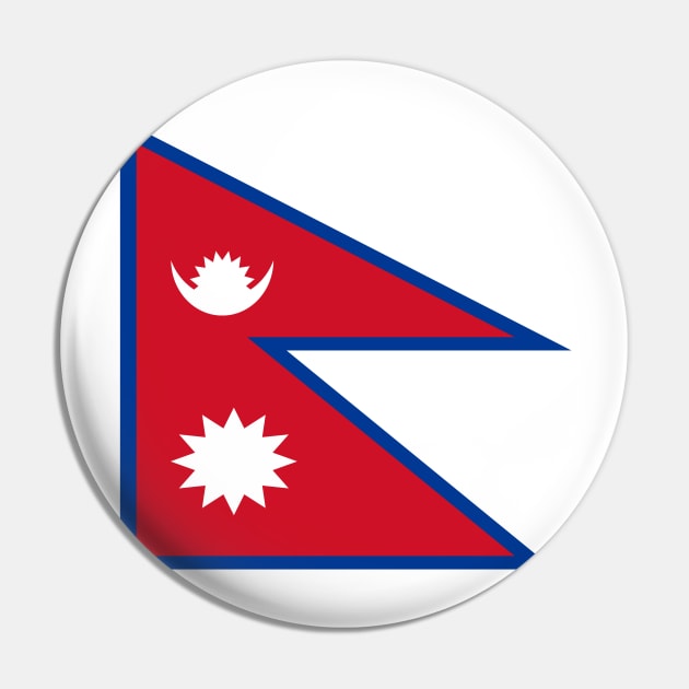 Nepal flag Pin by flag for all