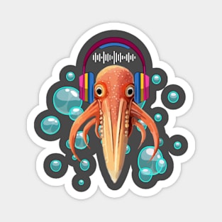 Ocean Squid Music Magnet